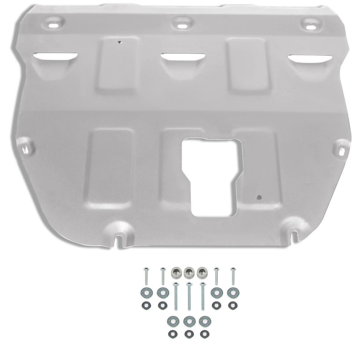 Защита картера и КПП Rival для Hyundai Sonata VIII DN8 2019-н.в., штампованная, алюминий 3 мм, с крепежом, 333.2383.1