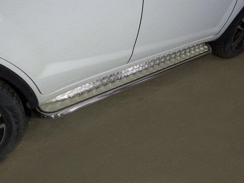 Пороги с площадкой 42,4 мм для автомобиля Lifan X60 2017-, TCC Тюнинг LIFX6017-14