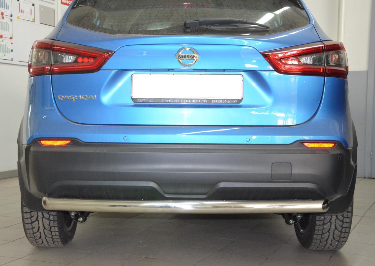 Защита заднего бампера для автомобиля Nissan Qashqai 2017 арт. NQ.17.13, Россия