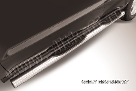 Пороги d76 с проступями Geely Emgrand X7 (2011-2016) Black Edition, Slitkoff, арт. GEX7008BE