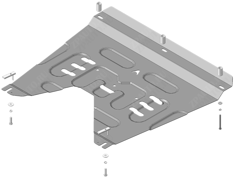 Защита АвтоСтандарт (Двигатель, Коробка переключения передач), 1,5 мм, Сталь для KIA Sorento Prime 2015-2017 арт. 51008