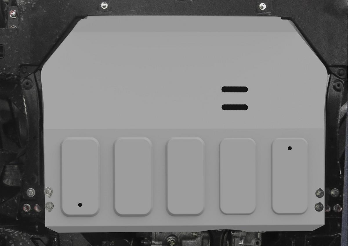 Защита картера и КПП Rival для Mitsubishi Eclipse Cross 2018-2021, штампованная, алюминий 3 мм, с крепежом, 333.4050.1