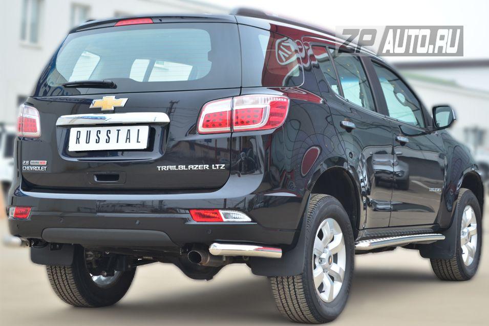 Защита заднего бампера уголки d57 для Chevrolet TrailBlazer 2013, Slitkoff CTRZ-001517
