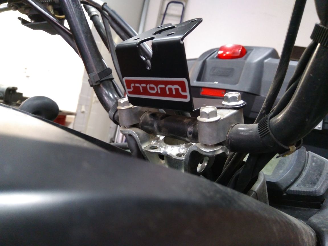 Кронштейн навигатора для YAMAHA Grizzly 700/550 2007-14, сталь 2 мм, STORM, арт. MP 0391