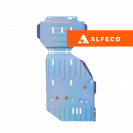 Haval H5 Pro 2023- V-2.0D 8AT 4WD (150 л.с.) комплект защиты (редуктор переднего моста, кпп и РК (2 части)), ALFeco, алюминий, 4 мм, арт. ALF5512al