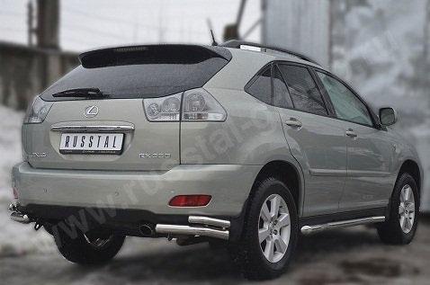 Пороги труба d57 вариант 1 для Lexus RX 300/330/350 2003, Slitkoff LRT-000394