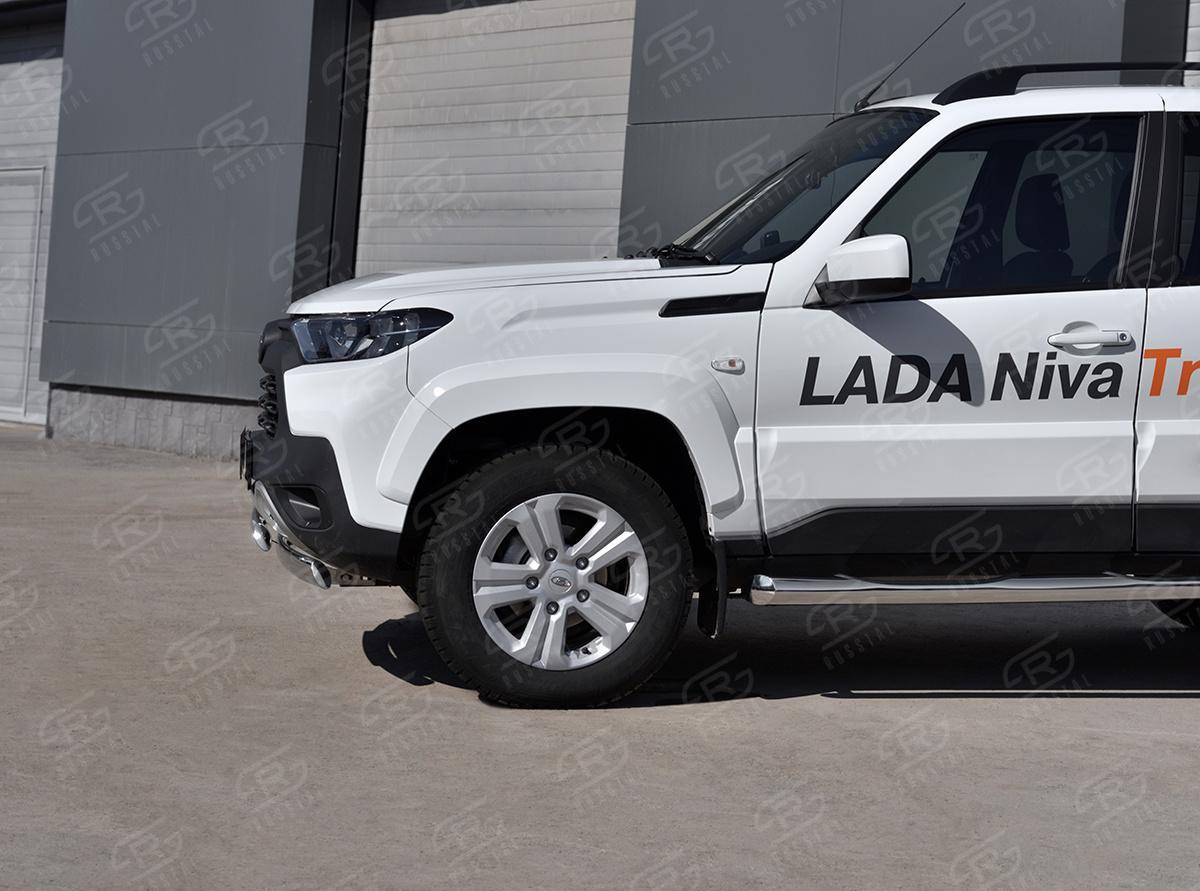 LADA NIVA TRAVEL 2021- Защита переднего бампера d75х42 дуга-d75х42 дуга LNTZ-003558