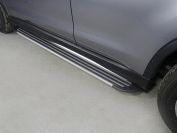 Пороги алюминиевые "Slim Line Silver" 1720 мм для автомобиля Mitsubishi ASX 2017-, TCC Тюнинг MITSASX17-12S