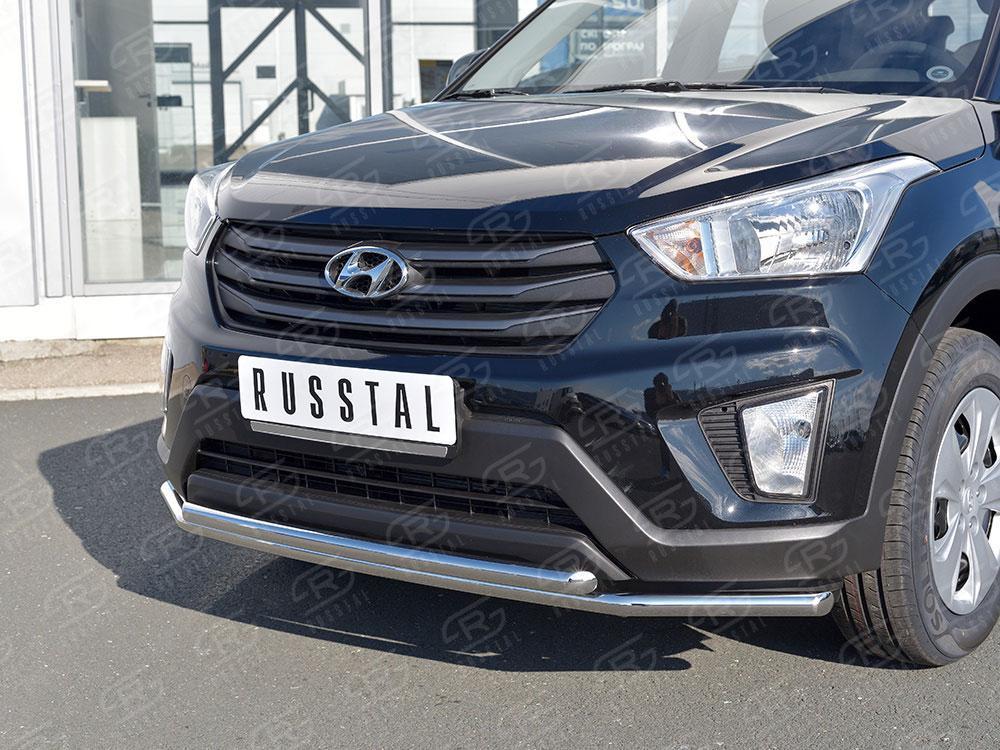Защита переднего бампера d42/42 для Hyundai Creta 2016, Slitkoff HCRZ-002416