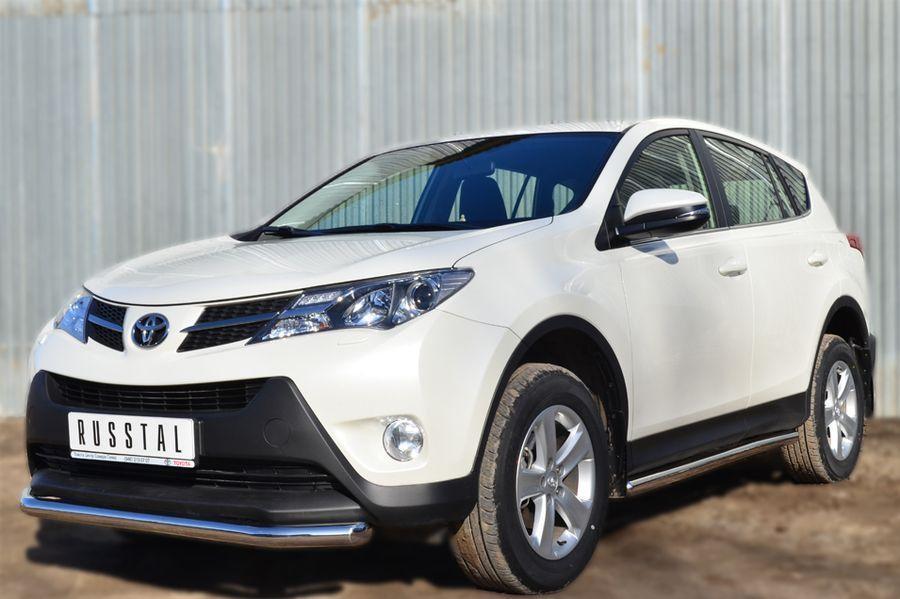 Пороги труба d57 вариант 3 для Toyota RAV4 2012, Slitkoff TR4T-0012833