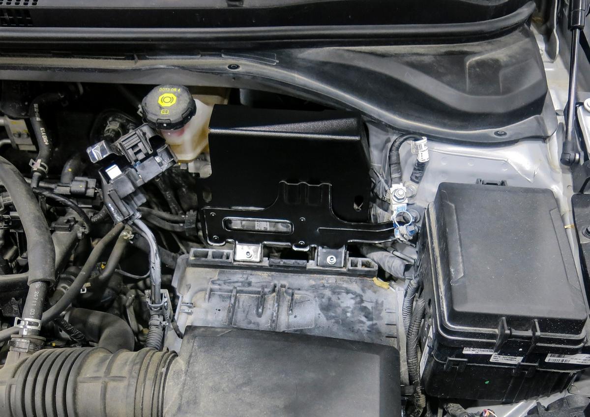 Защита электронного блока управления АвтоБроня для Kia Rio X-Line хэтчбек (V - 1.4; 1.6) 2017-2021, сталь 1.8 мм, с крепежом, 111.02843.1