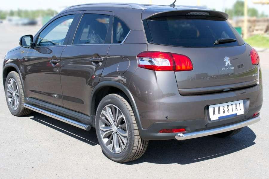 Пороги труба d57 вариант 2 для Citroen C4 Aircross 2012, Slitkoff P48T-0005342