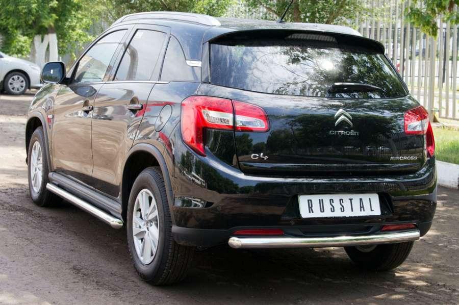 Защита заднего бампера d57 для Citroen C4 Aircross 2012, Slitkoff C4Z-000557