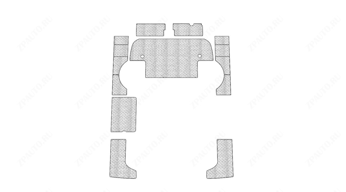 ABC.UAZ.BP.0004 ОБШИВКА САЛОНА УАЗ 3741 "БУХАНКА" , РИФЛ. АЛЮМ. 2ММ. АВС-ДИЗАЙН