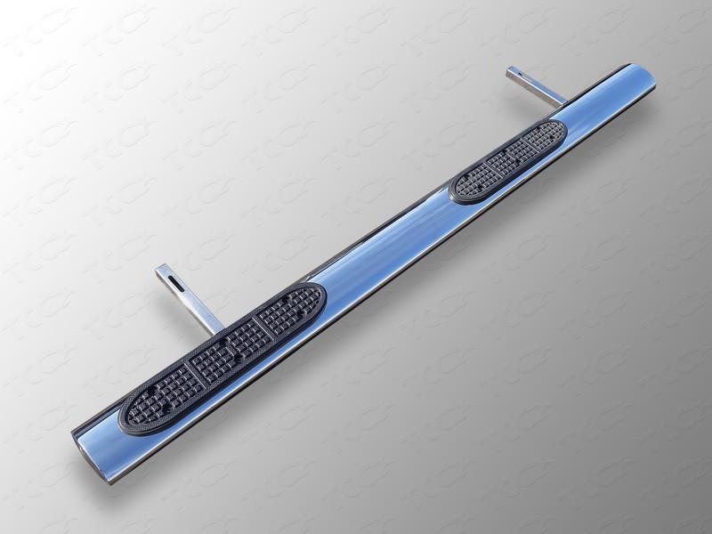 Пороги овальные с накладкой 120х60 мм для автомобиля Chery Tiggo 7 PRO 2020 арт. CHERTIG7P20-21