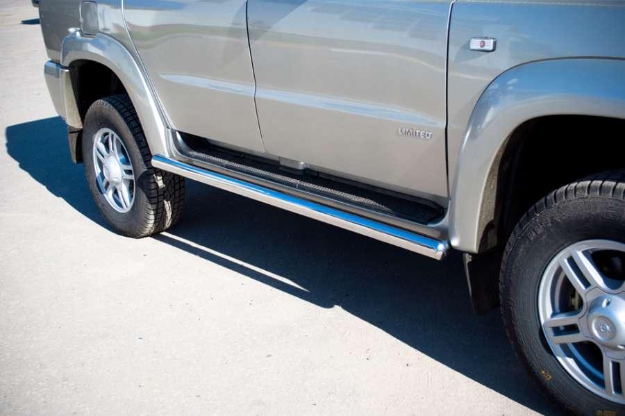 Пороги труба d57 вариант 3 для UAZ Patriot, Slitkoff UPT-0005043