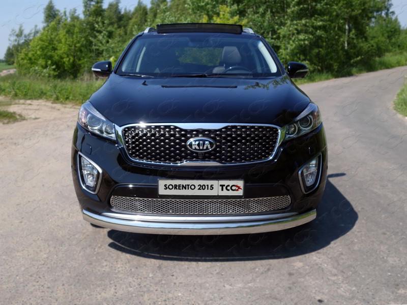 Решетка радиатора (лист) для Sorento Prime III 2015 (Киа Соренто Прайм 3 2015-), ТСС KIASOR15-06, TCC Тюнинг