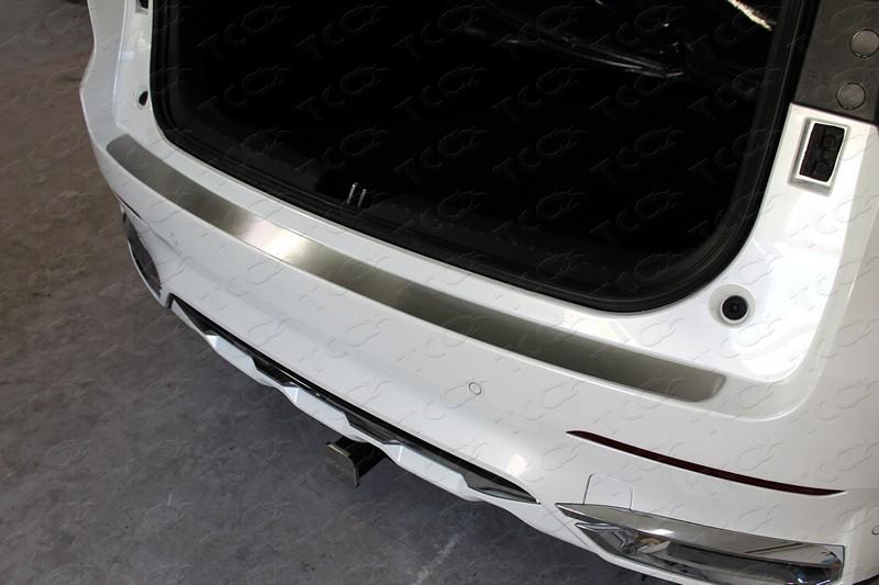 Накладка на задний бампер (лист шлифованный) для автомобиля HAVAL F7 2019- (1,5 л., 4WD) TCC Тюнинг арт. HAVF719-05