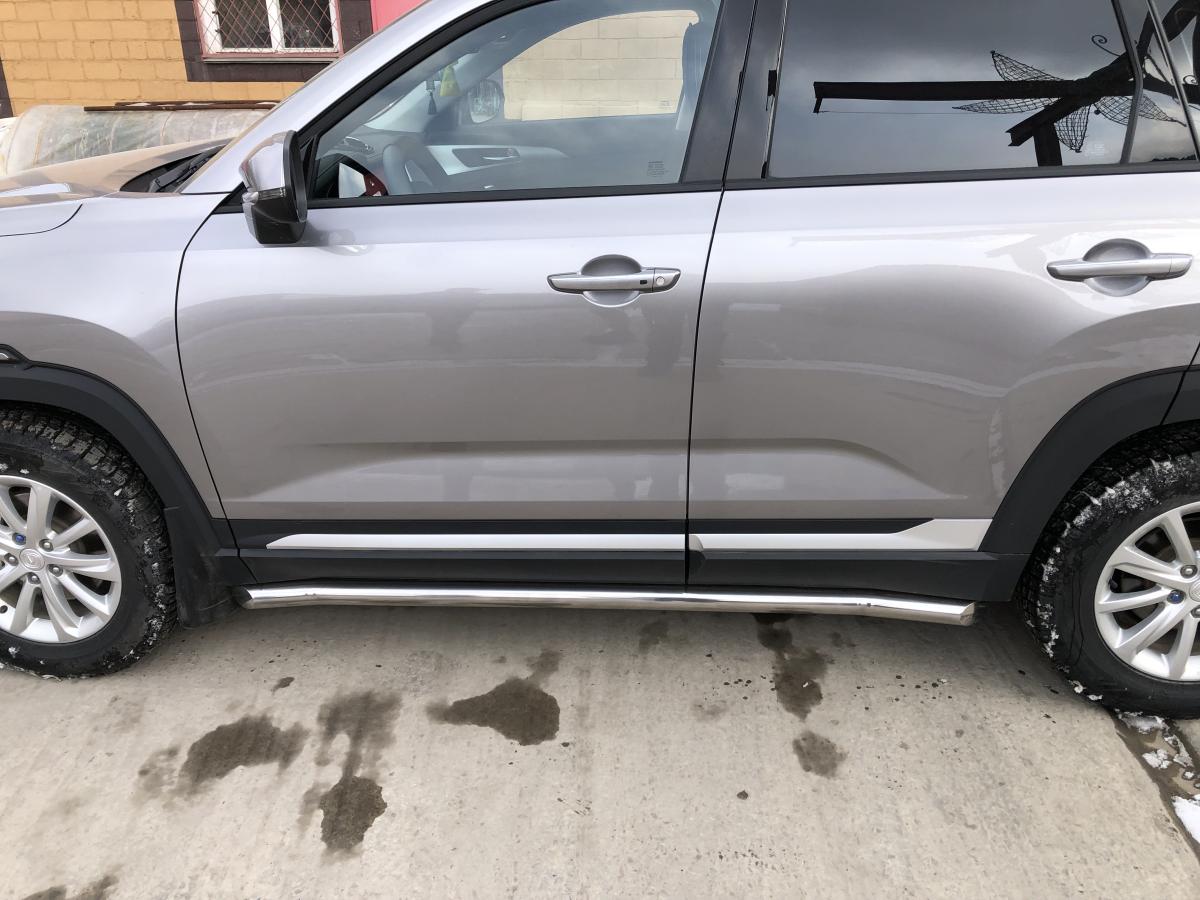 Защита штатного порога труба для автомобиля CHANGAN CS35 Plus арт. CGCS35P.21.32