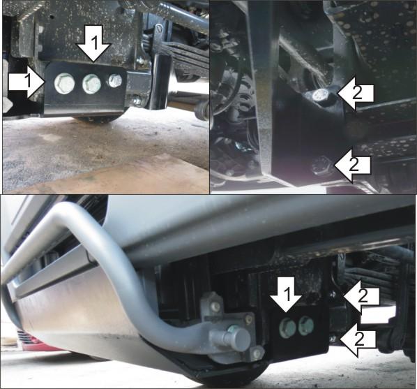 Защиты Грузовые Motodor (Двигатель, Радиатор), 6 мм, Сталь для Mercedes-benz Actros 2008-2016 арт. 21203