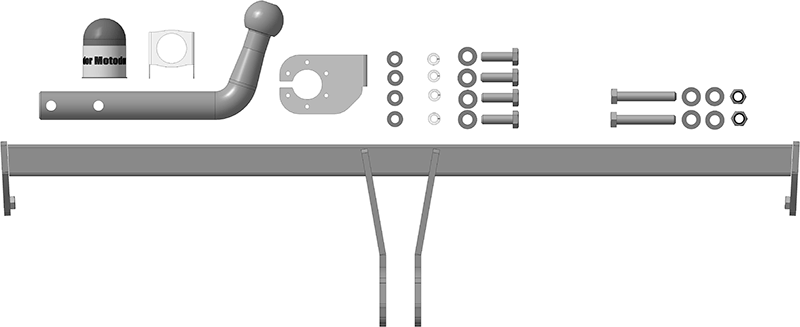 Фаркоп для Volkswagen Polo, тип шара A, Motodor арт. 92301-A