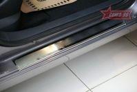 Накладки на внутренние пороги без логотипа на металл для Renault Megane 2003, Союз-96 REMG.31.3256