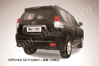 Уголки d76+d42 двойные черные Toyota Land Cruiser Prado J150 (2009-2013) , Slitkoff, арт. TOP022B