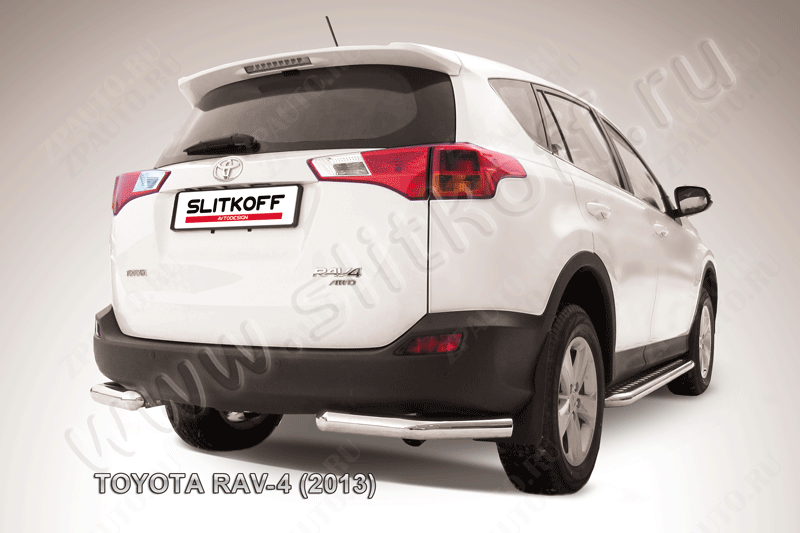 Уголки d76 Toyota Rav-4 (2012-2015) Black Edition, Slitkoff, арт. TR413-016BE