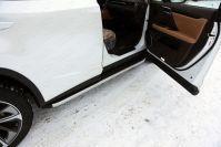 Пороги алюминиевые с пластиковой накладкой 1820 мм для автомобиля Lexus RX200t/RX300/RX350/RX450h (AL20) 2015- (кроме F-Sport), TCC Тюнинг LEXRX200t15-10AL