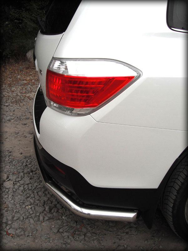 Защита заднего бампера полноразмерная d-60 для Toyota Highlander 2010, Технотек HYG_2010_3.1 HYG2010_3.1