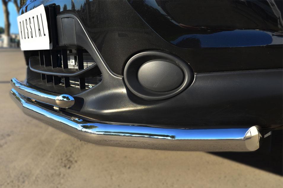 Защита переднего бампера d57/d42 для Nissan Qashqai 2014, Slitkoff NQQZ-001787