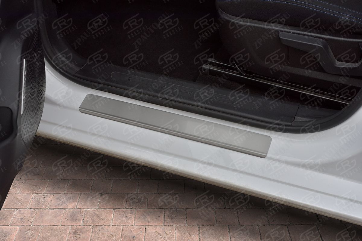 HAVAL JOLION 1.5 2WD 2021- Накладки на пороги RUSSTAL (нерж., шлиф) HJOL21-02