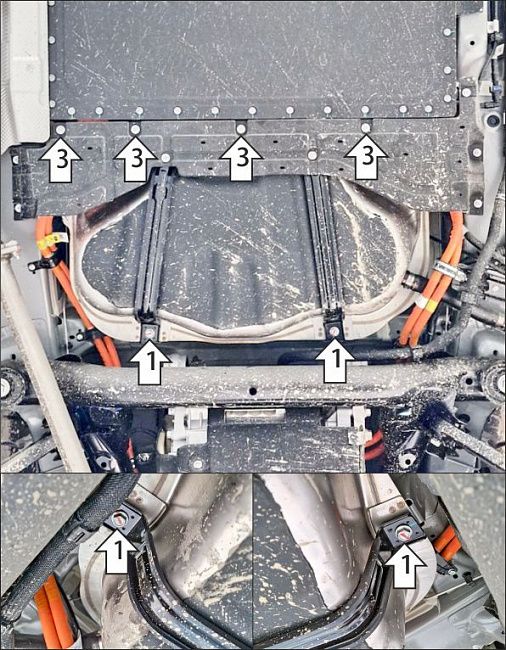 Защита стальная Мотодор (Топливный бак), 2 мм,  Evolute I-Space   2025-н.в. арт. 78619