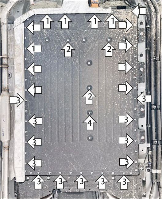 Защита стальная Мотодор (Аккумуляторная батарея), 2 мм,  Evolute I-Space   2025-н.в. арт. 78617