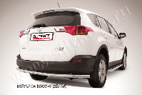 Защита заднего бампера d57 длинная Toyota Rav-4 (2012-2015) , Slitkoff, арт. TR413-010