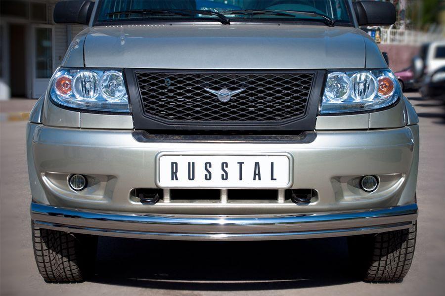 Защита переднего бампера d76/42 для UAZ Patriot, Slitkoff UPZ-000503