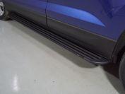 Пороги алюминиевые "Slim Line Black" 1780 мм для автомобиля Volkswagen Taos 2021- арт. VWTAO21-27B