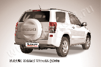 Защита заднего бампера d57 волна черная Suzuki Grand Vitara 3 doors (2008-2012) , Slitkoff, арт. SGV3D08014B