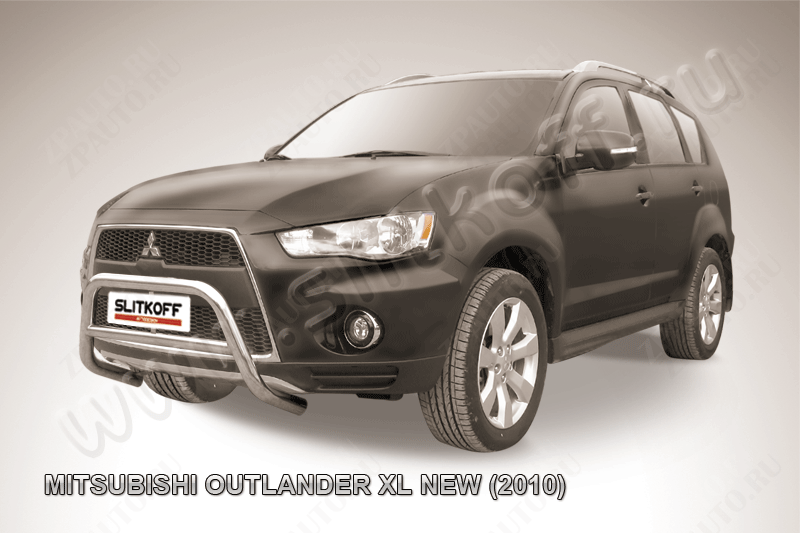 Кенгурятник d57 низкий Mitsubishi Outlander XL (2009-2013) Black Edition, Slitkoff, арт. MXL10-002BE