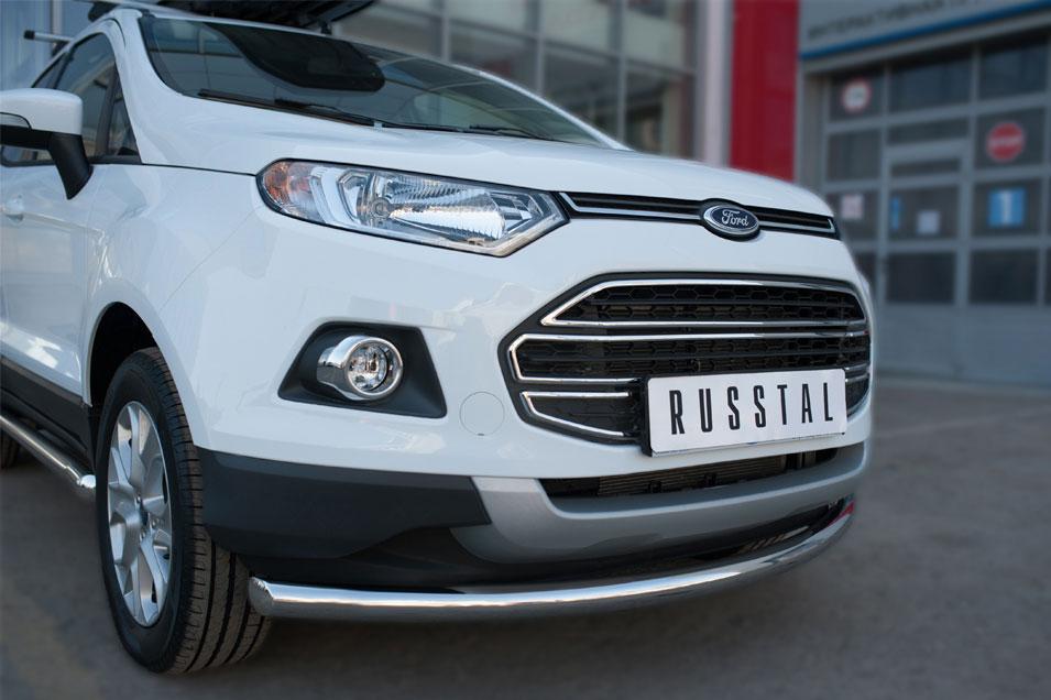 Защита переднего бампера d57 для Ford EcoSport 2014, Slitkoff FEZ-002053