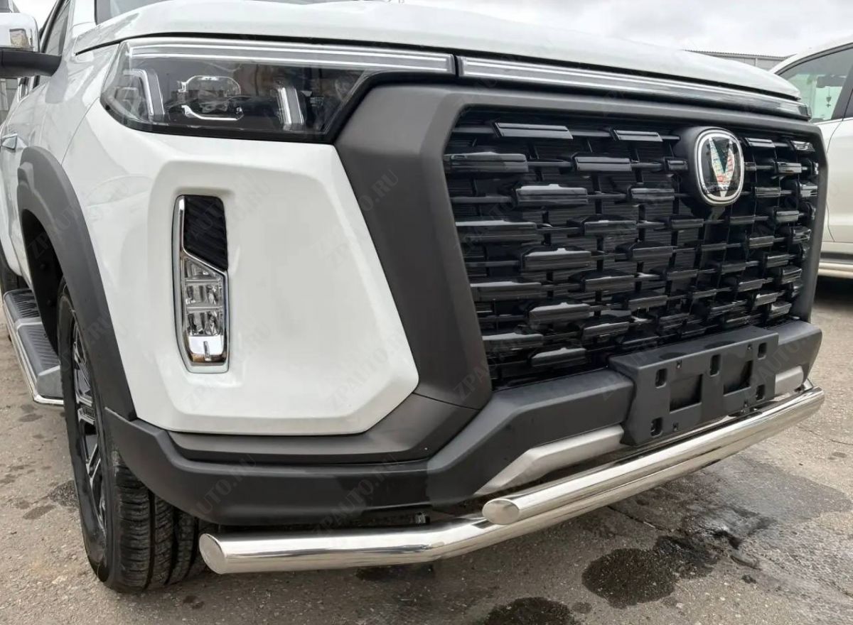 Защита переднего бампера двойная для автомобиля CHANGAN Hunter Plus 2022 арт. CGHTP.22.03