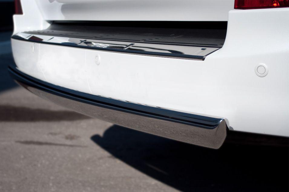 Защита заднего бампера d75x42 овал для Lexus LX 570 2012, Руссталь LLXZ-000870