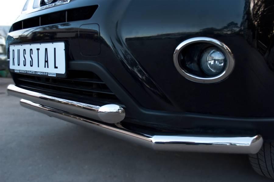 Защита переднего бампера d57/57 для Nissan X-Trail 2011, Slitkoff NTZ-000911