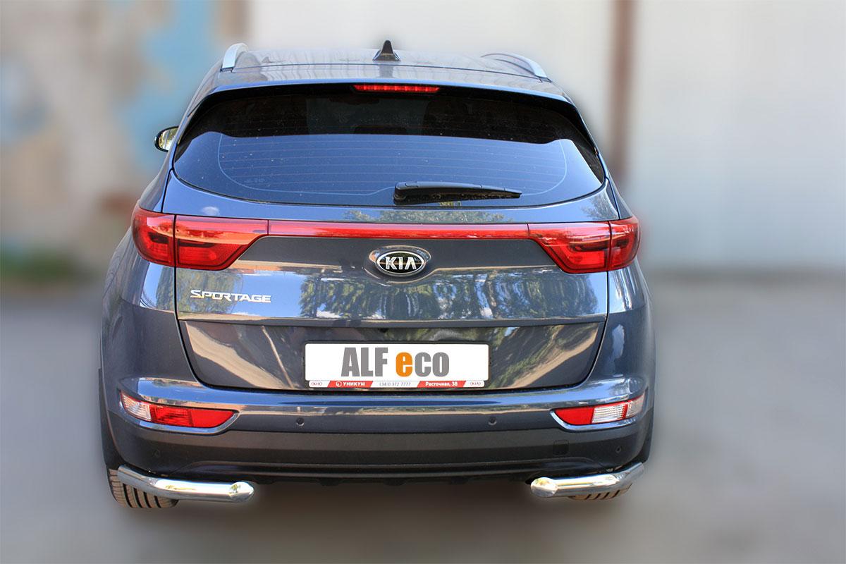 Защита задняя уголки D 60,3 для Kia Sportage(Киа Спортейдж), ALFeco арт. KIASPORT-16.10