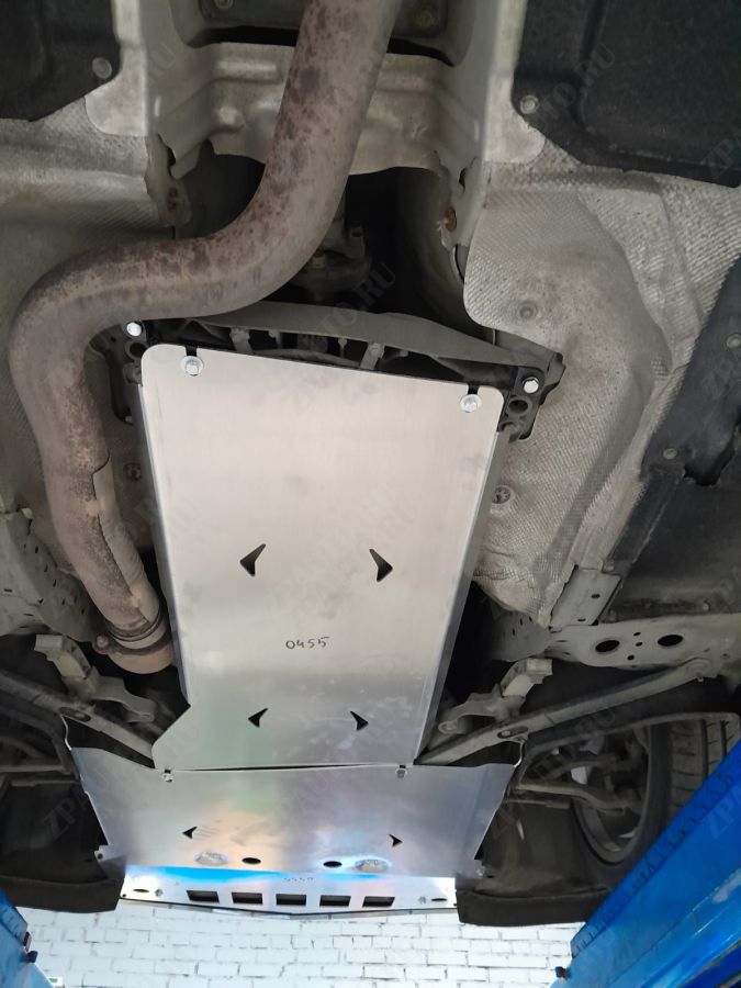 04.55ABC Защита радиатора, ДВС и КПП Chevrolet Camaro, V-2,0 (2025-) из 2-х частей (Алюминий 4мм)