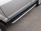 Пороги алюминиевые с пластиковой накладкой 1720 мм для автомобиля Great Wall H3 NEW 2014- TCC Тюнинг арт. GRWALH314-17AL