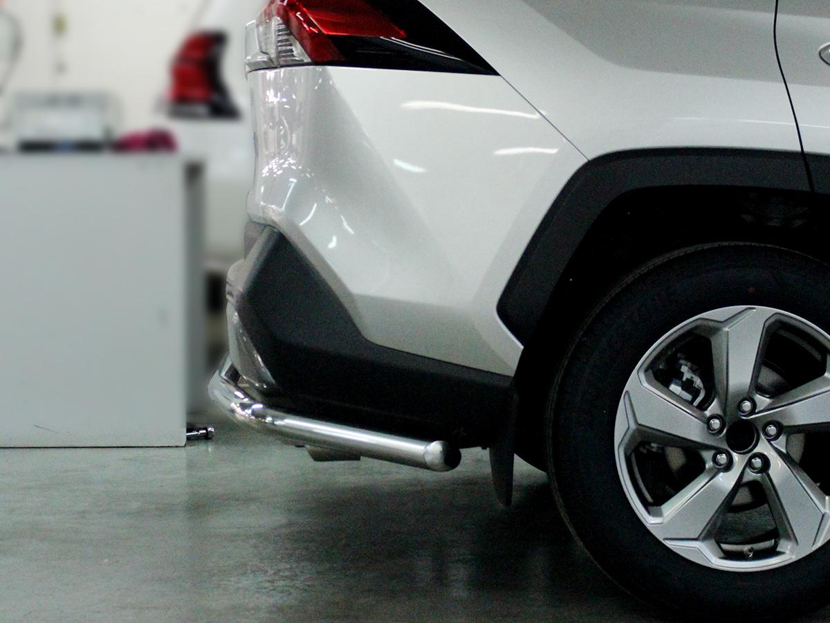 Защита заднего бампера полноразмерная d-60 для автомобиля Toyota RAV4 2019 арт. TRN19_3.1, Технотек