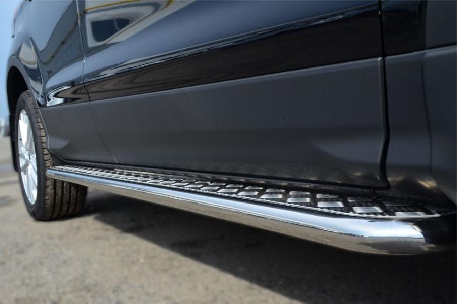 Пороги труба d42 с листом для Ford Kuga 2013, Slitkoff FGL-001382