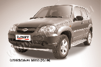 Защита переднего бампера d57 Chevrolet Niva (2009-2020) , Slitkoff, арт. CHN10-005