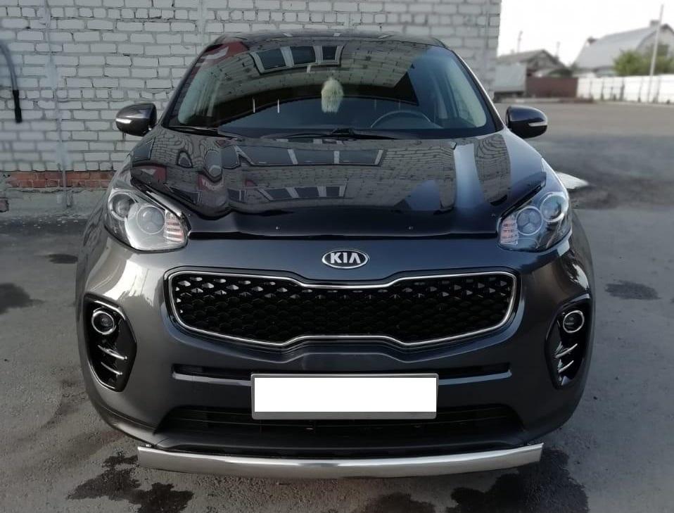 KSP.15.02-75  Защита переднего бампера овал для автомобиля Kia Sportage 2014-2016, Россия